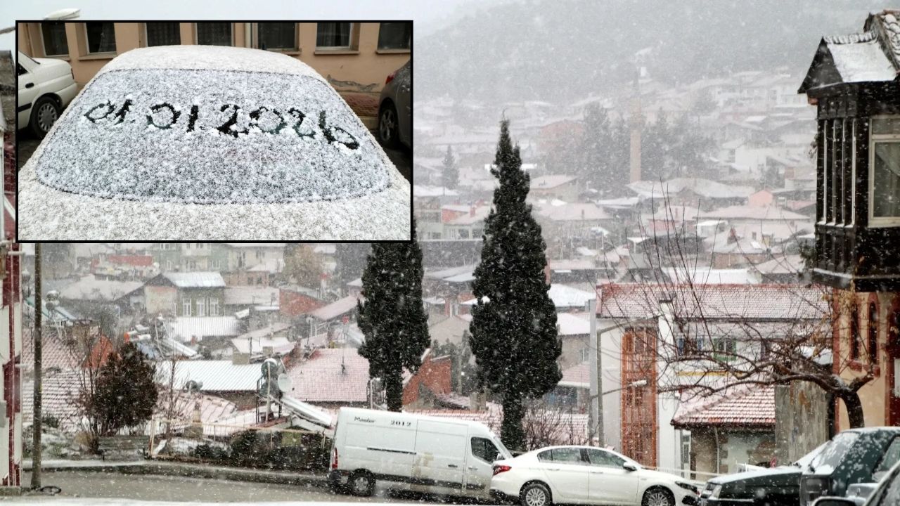 Burdur yeni yıla kar yağışıyla başladı