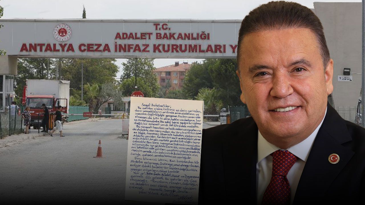 Muhittin Böcek: “Demir parmaklıkların ardındayım ama kalbim Antalya’da”