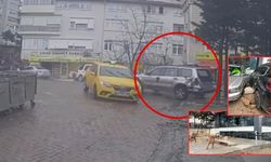 Fren yerine gaza bastı, ortalığı savaş alanına çevirdi! O anlar kamerada