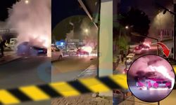 Antalya'da araç yangını paniğe neden oldu