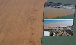 Sağanak Akdeniz'in rengini değiştirdi! Kuruyan dereler yeniden doldu deniz kahverengiye büründü