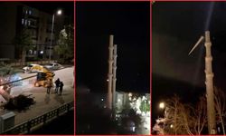 Isparta’da fırtına minare külahını yıktı! İşte o anlar