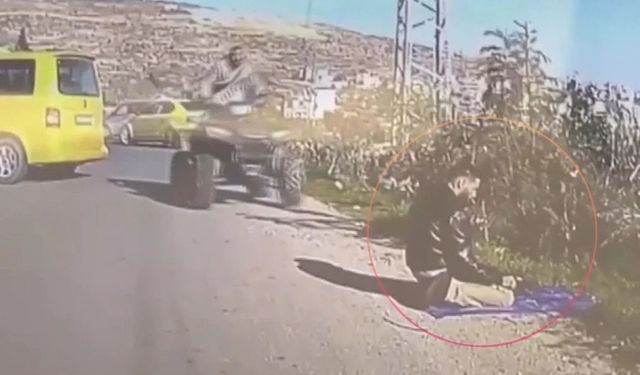 Namaz kılan Filistinliyi ATV ile ezdi! İşte o görüntüler