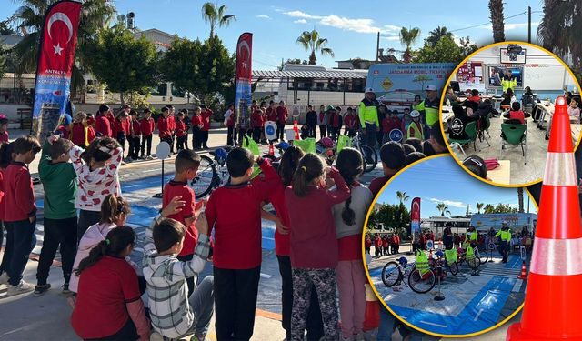 Antalya’da öğrencilere trafik eğitimi verildi