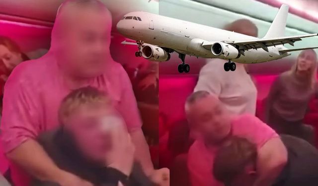 Antalya-Manchester uçağında yumruklu kavga! Uçak acil iniş yaptı!