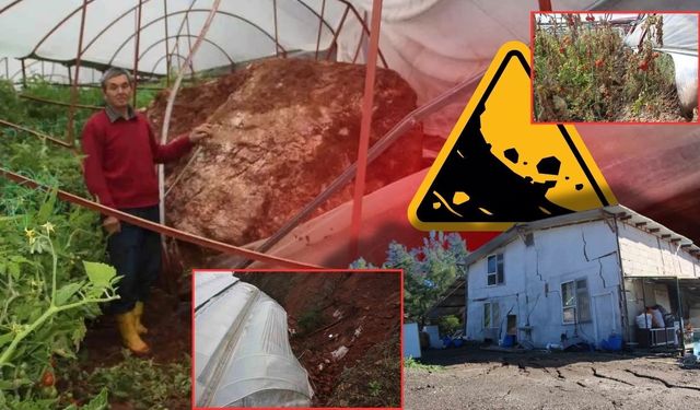 Antalya’da seraya kaya düştü! Heyelan hayatı felç etti