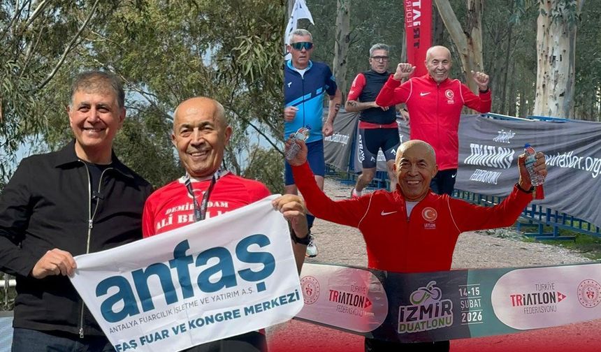Antalyalı “Demir Adam” Ali Bıdı İzmir Duatlonu’nda zirveye çıktı